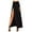 Black, variant on Womens Double Split Maxi Long Skirt Ladies Plain Basic Two Side Slit 4 22 Lace Bed Skirt