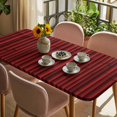 thumbnail image 3 of Red Plants Texture Table Cloths for 5 Foot Rectangle Tables, Vintage Country Trees Pattern Patio Waterproof Elastic Fitted Tablecloths, Washable Rectangular Table Cover for Camping, 3 of 8