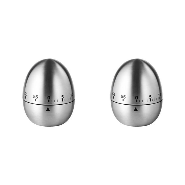 Guardoinrt Kitchen Timer Steel Egg Timing Tools Metal Manual Alarm Clock Sports 2Set