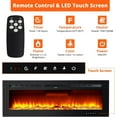 thumbnail image 5 of 80 Inches Electric Fireplace, Freestanding & Wall Mounted & Recessed Electric Fireplace Inserts, Remote Control, 12 Flame Colors, 9H Timer，Thermostat Fireplace Heater, 1500W, 5 of 9