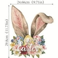 thumbnail image 3 of Boovnll Easter Decor, Easter Bunny Wooden Door Hanger Spring Decoration Floral Pattern Front Door Sign for Home Party Festive Holiday Decor, Easter Decorations, Easter Decorations for Home, 3 of 5