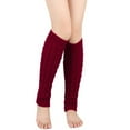thumbnail image 3 of Sailboat Leg Warmers - Leg Warmers for Women for Winter, 80s Ribbed Knit Leg Warmer Winter Warm Wine One Size, 3 of 3