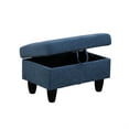 thumbnail image 4 of Aukfa 29" Storage Ottoman Bench with Lift Top for Home Office, Linen, Blue, 4 of 7