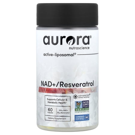 Aurora Nutrascience NAD+ / Resveratrol, 60 Capsules