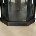 thumbnail image 3 of HIUU 70"H Lighted Corner Curio Cabinet,Black Corner Display Cabinet with Glass Doors,Lighted Curio Cabinet with Adjustable Shelves,Tall Cabinet with Glass Mirrored Back for Living Room, 3 of 14