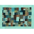 thumbnail image 1 of Ahgly Company Indoor Rectangle Abstract Light Blue Contemporary Area Rugs, 2' x 3', 1 of 4