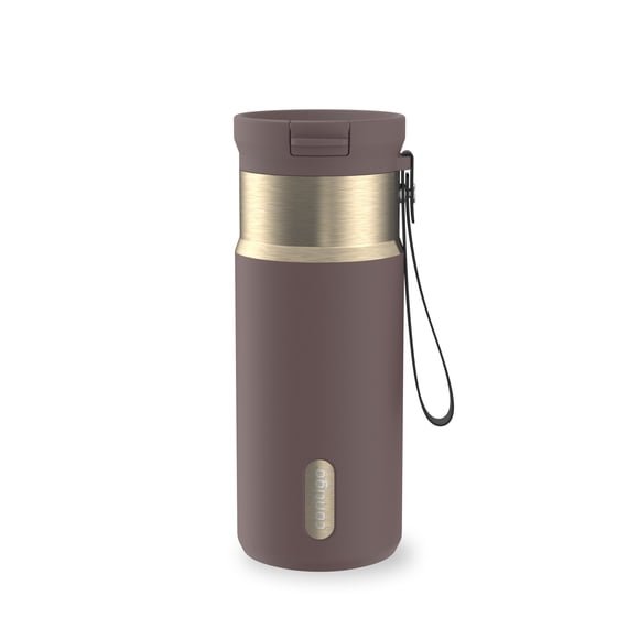 Contigo SnapSeal Insulated Stainless Steel Water Bottle with Carrying Strap, 16 oz (473 ml) – Leak-Proof, BPA-Free, Lead-Free, Dishwasher Safe