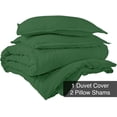 thumbnail image 2 of ROYALE Hunter Green Duvet Cover Queen Size - Washed Duvet Cover Set, 3 Piece Double Brushed Duvet Covers with Button Closure - 1 Duvet Cover 90x90 inch & 2 Pillow Shams - Comforter Cover, 2 of 8