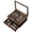 Walnut, variant on Amoard Knife Display Case, Knife Collection Display Holder with Glass Lid, 2-Layer Wooden Pocket Knife Case with Drawers, Black