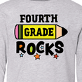 thumbnail image 4 of Inktastic 4th Grade Rocks with Pencil and Stars Long Sleeve Youth T-Shirt, 4 of 5