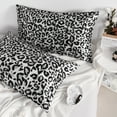 thumbnail image 4 of Super Soft Satin Pillowcase Set of 2, Hair-friendly Satin Pillow Case with Envelope Closure, Standard Size, 20 x 26 inches, Leopard, 4 of 7