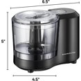 thumbnail image 6 of OVENTE 1.5-Cup Electric Food Chopper, 100W Food Processor with One-Touch Control and Stainless Steel Blade Ideal for Slicing Vegetable, Grinding, Shredding, Mincing, Puree and Meal Prep Black PF1515B, 6 of 7