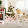 thumbnail image 2 of Costway 16" Kid's Bike with Training Wheels Adjustable Handlebar Seat Handbrake Pink, 2 of 10