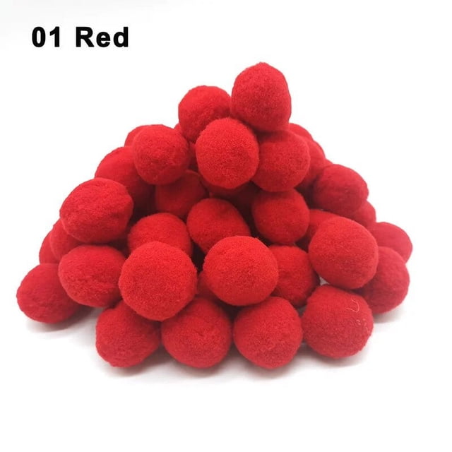 Pompones suaves de 8/10/15/20/25/30MM, pompones de felpa esponjosos, manualidades DIY, bola de pompón para decoración navideña para el hogar, suministros de costura