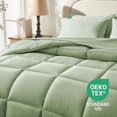 thumbnail image 6 of Sage Queen Comforter Set - 7 Pieces Bed in a Bag, Lightweight Goose Down Alternative Bedding Sets with All Season Box Stitched Comforter, 1 Flat Sheet, 1 Fitted Sheet, 4 Pillowcases, 6 of 18