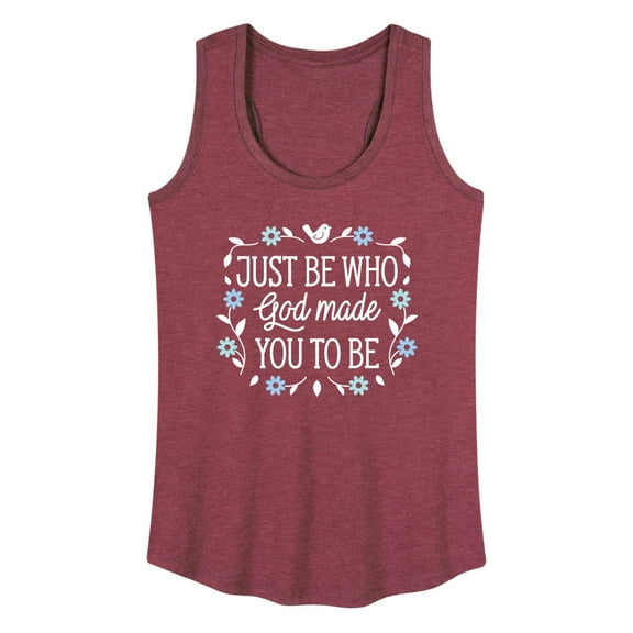 Instant Message - Just Be Who God Made You To Be - Women's Racerback Tank Top