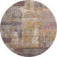 thumbnail image 2 of Addison Rugs Mayfield Premium Machine Washable Transitional Abstract Rust Round Rug, 8' x 8', 2 of 6