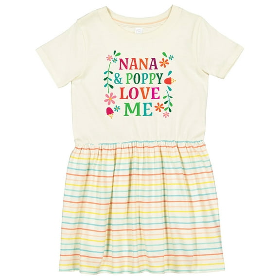 Inktastic Nana and Poppy Love Me Girls Toddler Dress