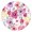Floral Pri, variant on Watercolor Sunflower Artwork Round Tablecloth Elastic Edge Spill-Proof Wrinkle-Free Outdoor