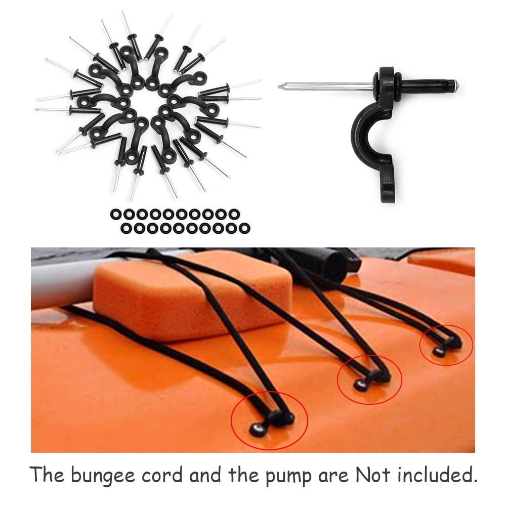YYST Sit – In Kayak Bungee Rigging Kit 8 Feet Black With Screws And
