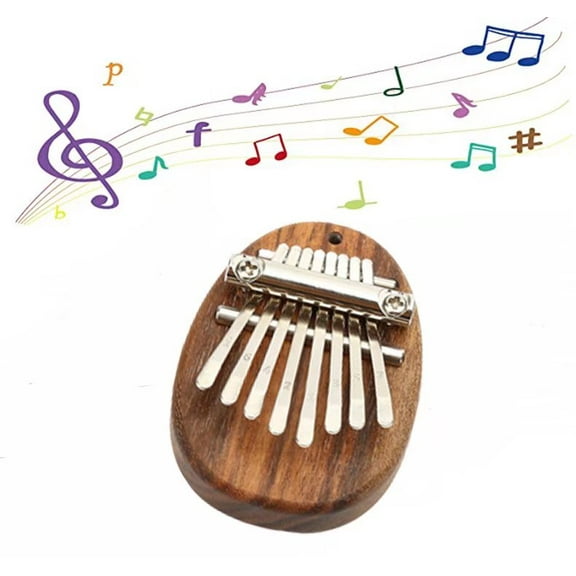 Mini 8 keys Kalimba Thumb Piano, Portable Marimba Music Thumb Piano, Birthday Childrens Day Valentines Gift for Kids Adults Beginners Oval