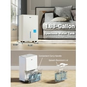 DuraComfort 50 Pints Dehumidifie for Basement with Pump, 4500 Sq.Ft Energy Star for Large Rooms, Powerful Humidity Control, Easy Drainage (MAX 115 Pint at 89.6℉, RH80%)