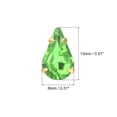 thumbnail image 2 of Unique Bargains 20Pack Teardrop Sew on Rhinestone - 13x8mm Glass Teardrop Crystal Rhinestones in Gold Prong Setting (Grass Green), 2 of 7