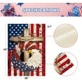 thumbnail image 6 of Patriotic Stars and Stripes Eagle Wreath House Flag 28x40 Inch Double Sided Outside, USA 4th of July Memorial Day Independence Day Watercolor Yard Outdoor Decoration, 6 of 6
