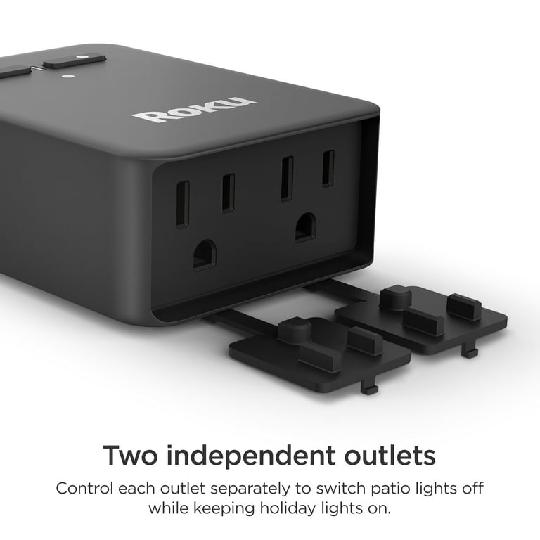 Roku Smart Home Outdoor Smart Plug SE with Custom Scheduling, Independent  Outlets, and IP64 Weather Resistance - 15 Amps 