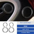 thumbnail image 1 of 6X Housse de Haut-Parleur en Fibre de Carbone pour Mini Cooper R55 R56 R57 2007-2010, 1 of 4