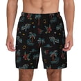 thumbnail image 3 of Uemuo Hawaiian Style Pattern Mens Swim Trunks Quick Dry Board Shorts with Mesh Lining, Stretch Beach Shorts Quick Dry No-Chafing Board Shorts-, 3 of 9