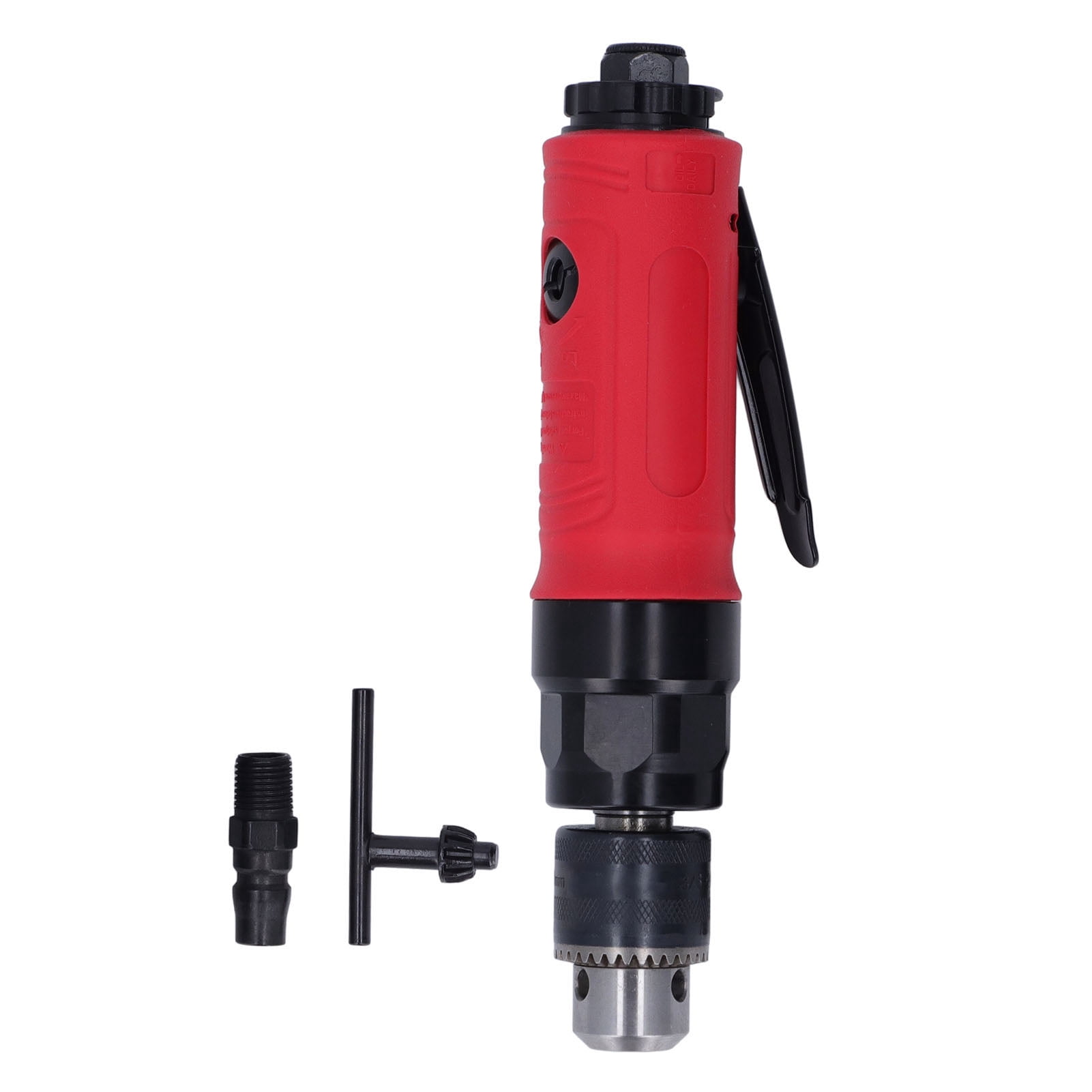 3/8in Air Straight Drill, Zinc Alloy Body Pneumatic Power Drill 2500rpm  For Drilling Projects