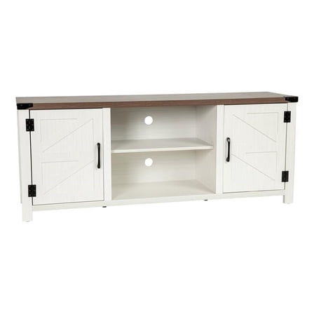 Bowery Hill Engineered Wood TV Stand Fits up to 65" TV's in White