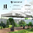thumbnail image 6 of Outsunny 10 x 20 ft Pop Up Canopy Tent, Heavy Duty UPF50+ Outdoor Portable Instant Canopy Shelter with Wheeled Carry Bag, Sandbags, White, 6 of 9