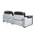 thumbnail image 3 of Benjara Power Recliner Loveseat with Leatherette Seat and Cupholders, Black, 3 of 5