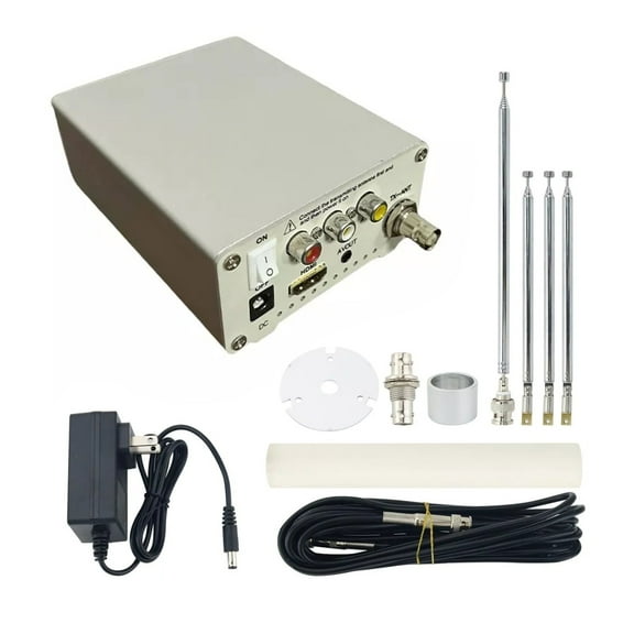 TAPDRA Analog TV Transmitter TV TX200 HD 1080P HD CVBS Input VHF UHF Channels Long Range w GP Antenna & Adapter