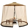 thumbnail image 1 of 9ft Patio Umbrella Screen with Zipper Door - Maximum Insect Protection!, 1 of 8