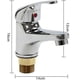 thumbnail image 2 of Basin Taps Bathroom Mixer Faucet Hot and Cold Mixer Tap Chrome Plated Solid Brass Lavatory Bathroom Vanity Sink Faucet for Bathroom Kitchen Cloakroom, 2 of 5