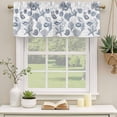 thumbnail image 3 of 2 Pack Valances for Windows, Navy Blue Coastal Window Valances for Living Room/Bedroom/Bathroom, Nautical Starfish Coral Shell Ocean Summer Light Filtering Kitchen Curtain Valance 42"W x18" L, 3 of 9