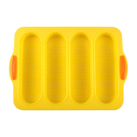 XYRSRUW Loaf Pan, Non-Stick French Bread Baking Pan with Holder Design, Easy Release Bread Mold for Homemade Baguettes, Dishwasher and Microwave Safe Baking Tray