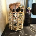 thumbnail image 2 of Makeup brush holder, storage container, crystal dressing table decoration, personalized foaming comb brush pen holder container, 2 of 9
