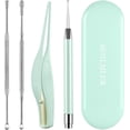 thumbnail image 1 of GFDYREE 4 Pack Ear Wax Removal Tool Kit with Light, Ear Pick Ear Cleaning Tools Set for Kids and Adults, Ear Picks Digger & Tweezers & Spiral Spring Ear Spoon with Storage Box (Blue), 1 of 7