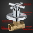 thumbnail image 5 of 1/2" Brass Quick Opening Drain Valve Plumbing Fitting Shower Shutoff Valve, 5 of 9