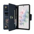 thumbnail image 4 of Allytech Google Pixel 7 Wallet Case with Zipper Pocket, Luxury PU Leather Flip Cover with Card Slots & Wrist Strap, Shockproof Kickstand Magnetic Buckle Protective Case for Women Men, Blue, 4 of 15