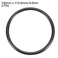 thumbnail image 2 of 2pcs Negro universal de juntas tóricas 130 x 8.6mm Buna-N Material Aceite sello de ojales, 2 of 3