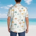 thumbnail image 4 of Balery Dandelion Camisas hawaianas de manga corta para hombre, camisas playeras de corte holgado, camisas de vacaciones con botones,Large, 4 of 7
