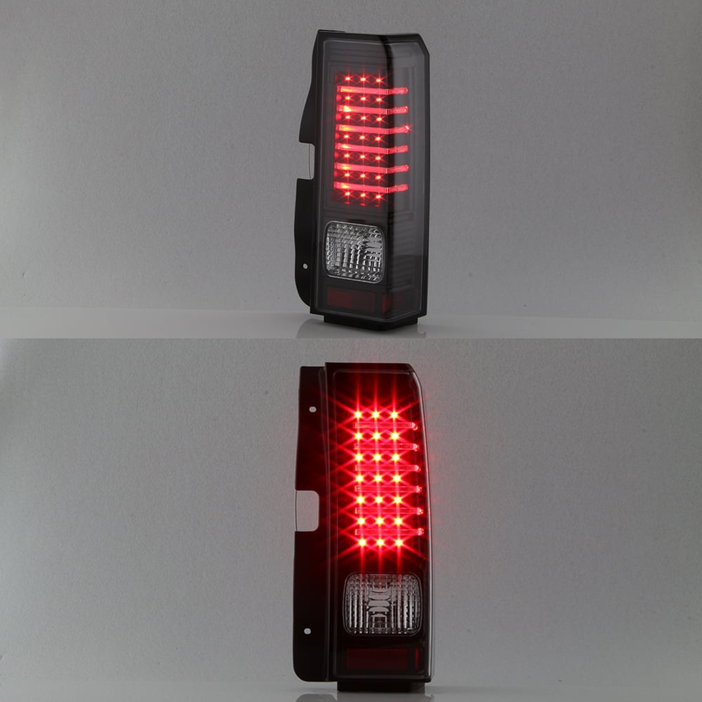 AKKON - For 2006-2010 Hummer H3 SUV Black Bezel Full LED Tail Brake Light Lamps Assembly Pair LH+RH