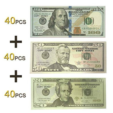 Lefree Fake Money Copy Money 50 100 Dollar Prop Money Realistic Double Sided Money Stack 1 Bills Full Print Fake Dollars Walmart Canada