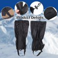 thumbnail image 3 of Guêtres de Randonnée pour Hommes et Femmes - Imperméables, Respirantes, Ajustables et Légères pour Bottes, Protection de Jambe pour Randonnée, Chasse, Alpinisme, Neige / Enveloppe Extérieure, 3 of 7