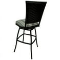 thumbnail image 2 of Outdoor Counter Patio Bar Stool 30" Erin Armless - Linen Stripe - Black, 2 of 2